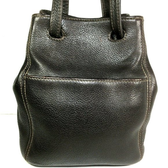 Coach Sonoma 4923 Vintage Small Petite Brown Pebbled Leather Bucket Shoulder Bag - Picture 2 of 12